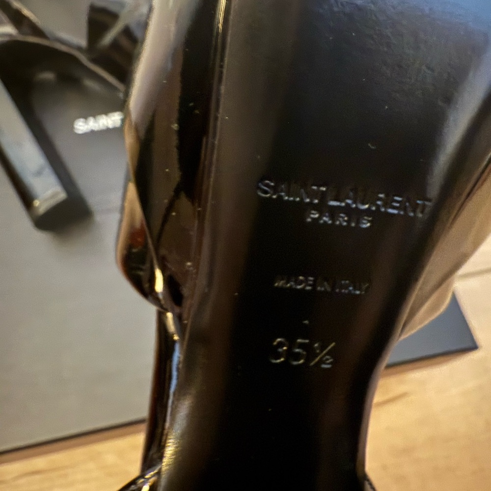 Saint Laurent Glossy Black Platform Heels Authentic - Picture 7 of 7